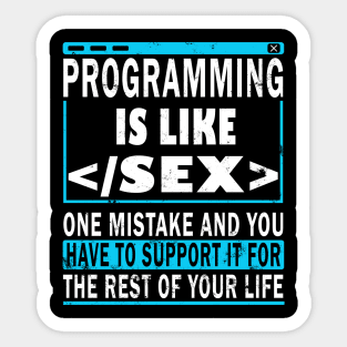 PROGRAMMER SOFTWARE DEVELOPER GIFT Sticker